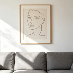 Minimalist Portrait Decorative Painting